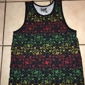 Men’s xxl tank top- red, green, yellow. Never worn